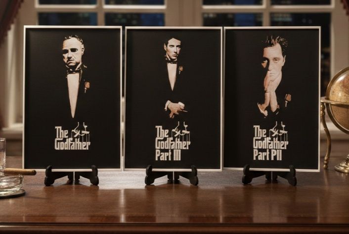 Posters 3D - The GODFATHER I, II e III.