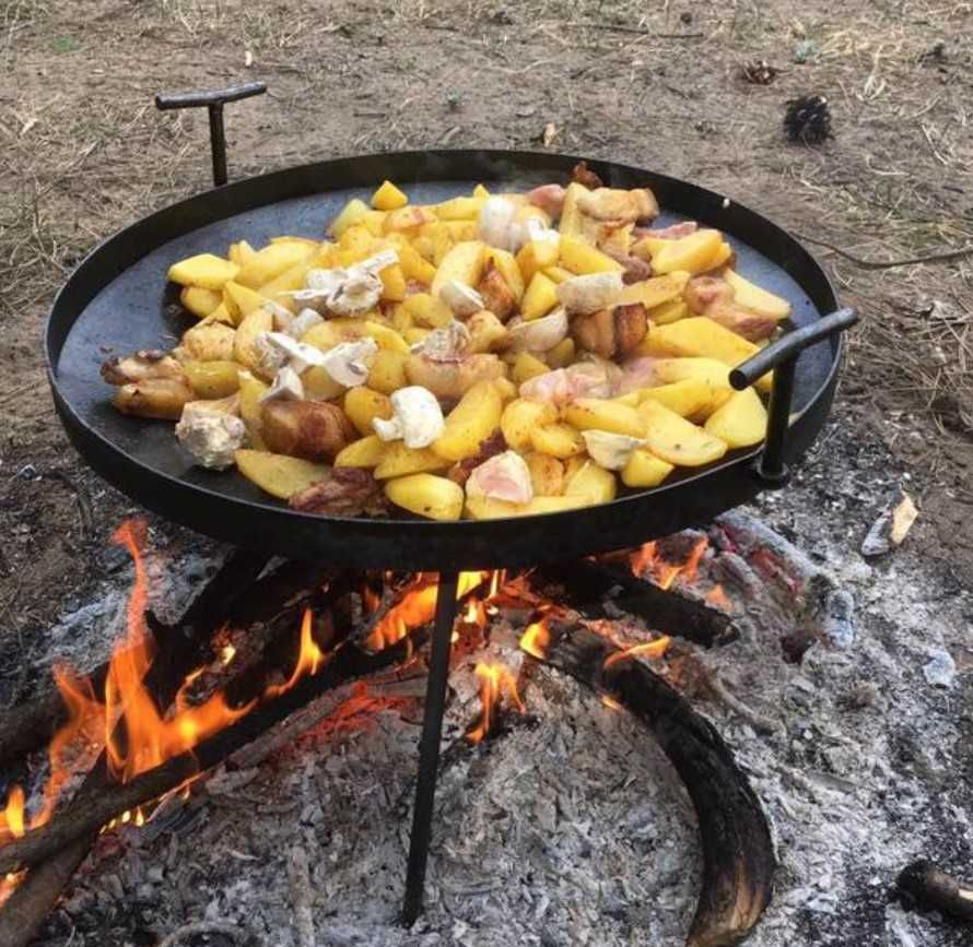 Сковорода из диска, бороны, садж! Новий варіант ручок діаметр 50см
