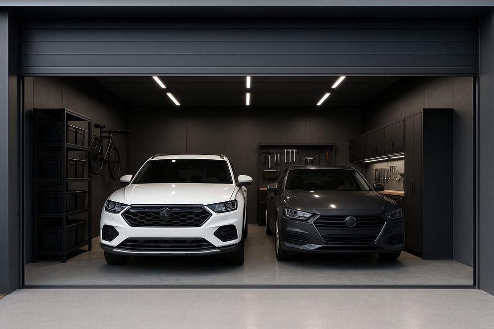 GARAŻ DWUSTANOWISKOWY ocieplany z płyty warstwowej 5x5 5,5x6 6x7 7x8