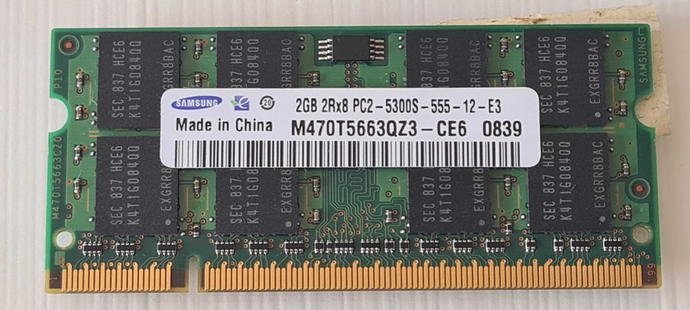 Memória RAM So-Dimm 2Gb Samsung DDR2 PC2-5300S (667Mhz)