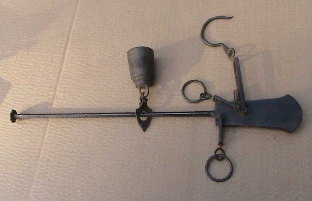 Zabytkowa waga wisząca - Sygnowana - Duża Rzadkość