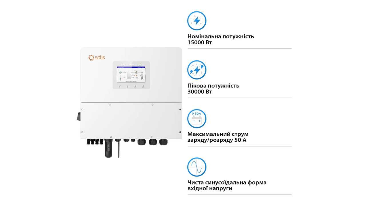 Гібридний інвертор Solis 20 квт (S6-EH3P20K-H)