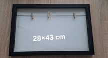 Ramka na zdjęcia z klamerkami 28x43