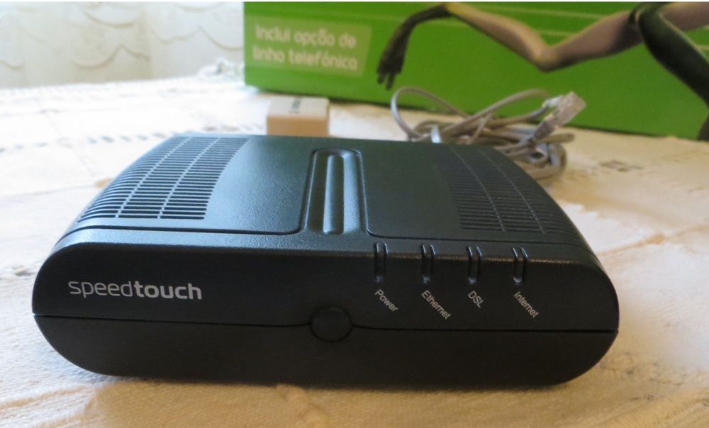 Modem ADSL Sapo SpeedTouch c/ acessórios - Novo