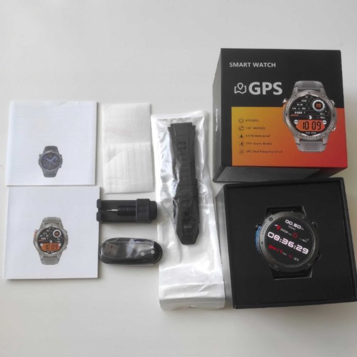 Smartwatch Męski Gps Zegarek Wodoodporny Ip69k Menu Pl Rozmowy Amoled
