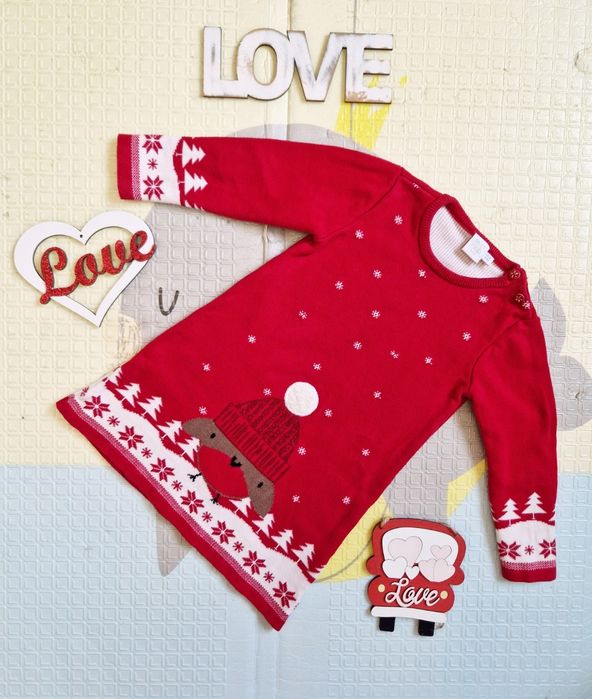 Новорічна Різдвяна сукня Mini Club дівчинка 12-18 м плаття