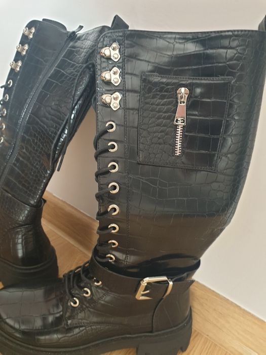 Kozaki długie buty  czarne 37