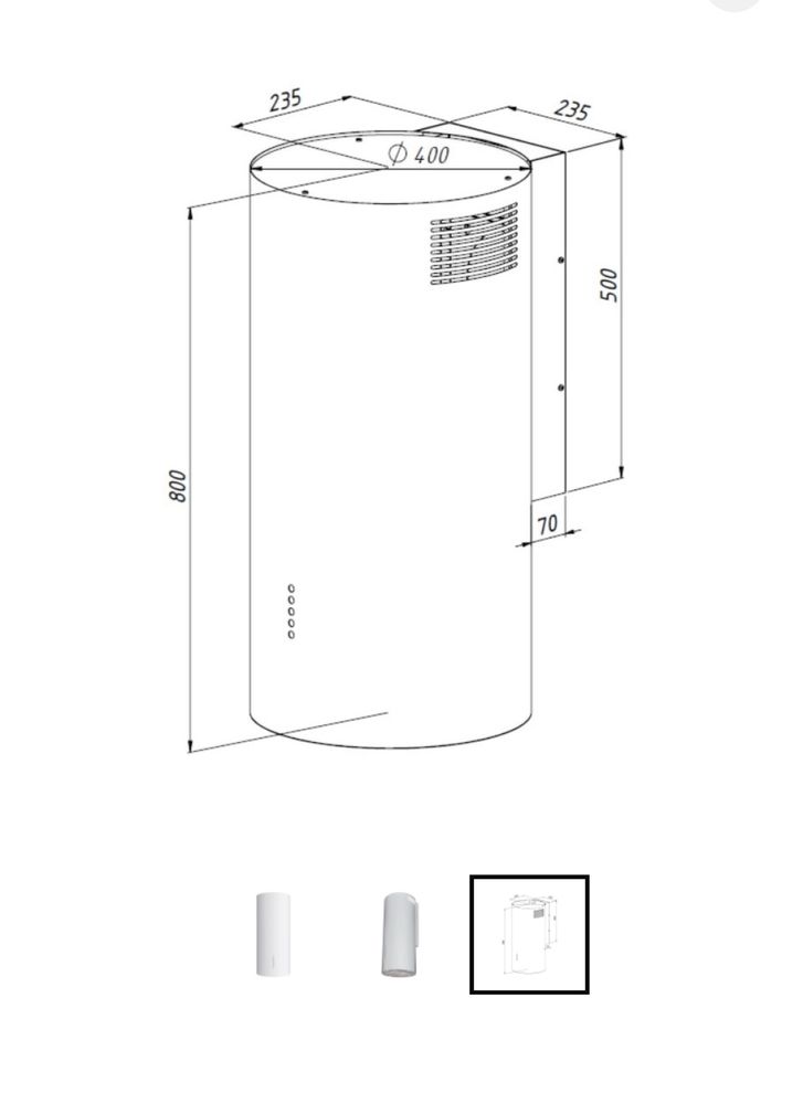 Okap Akpo WK-4 Balmera WL 450 Biały