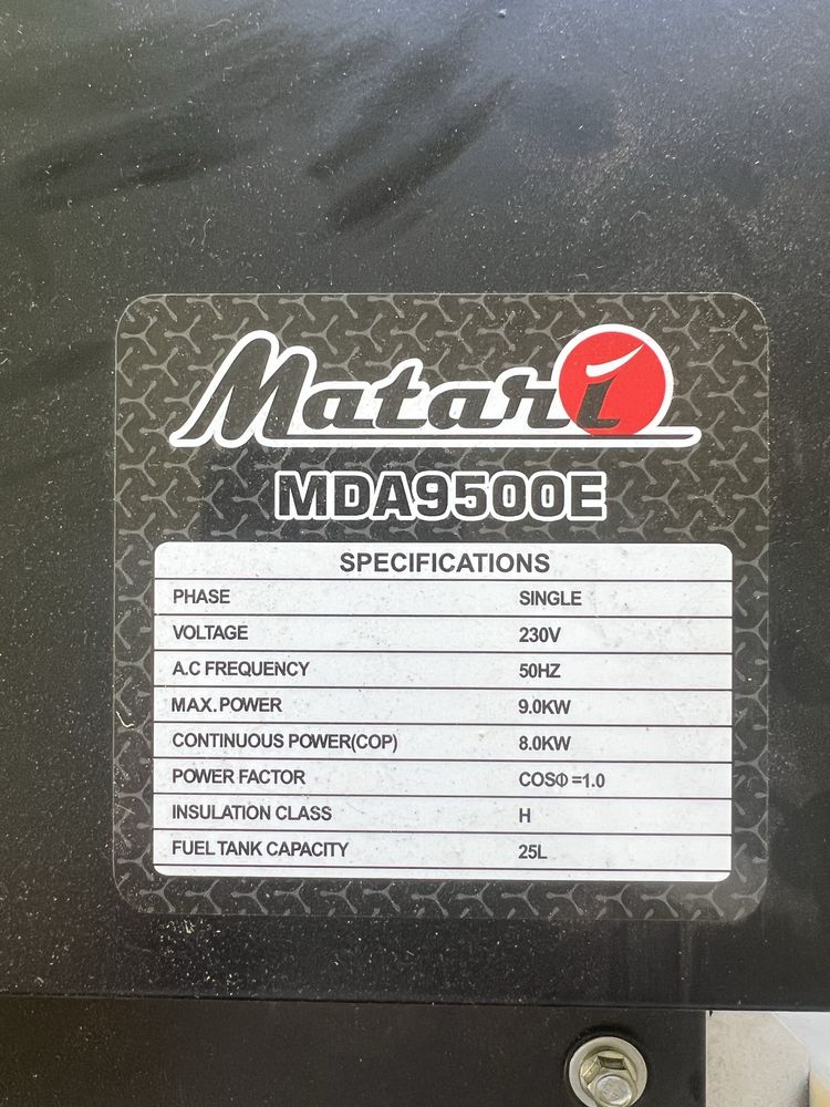 Генератор Matari MDA9500E 9КВ