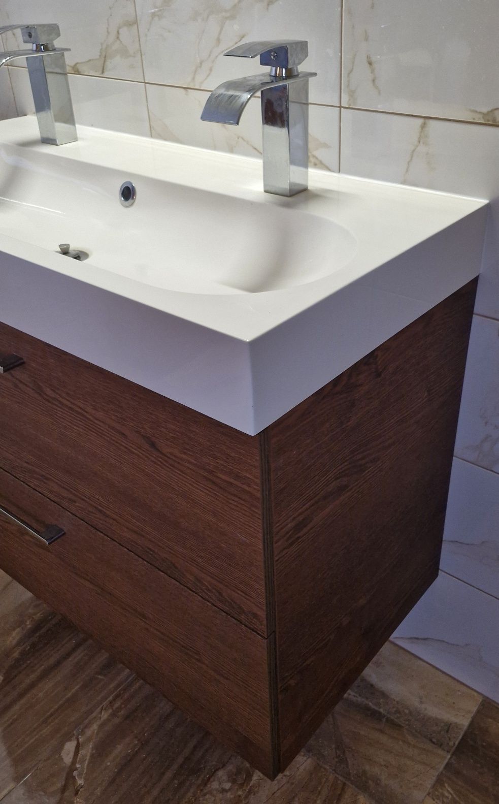 Ikea ÄNGSJÖN / BACKSJÖN szafka 100 umywalka 2 krany 
Szaf umyw z szufl
