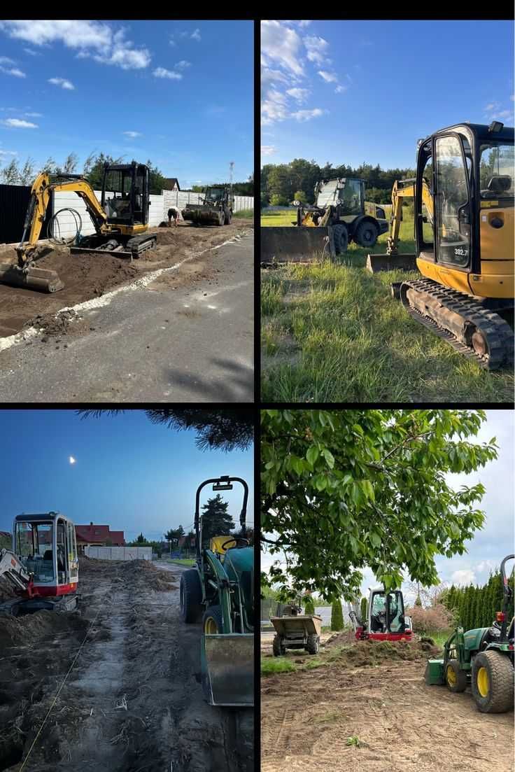 Usługi minikoparka, ładowarka, wozidło, prace ziemne, wykopy