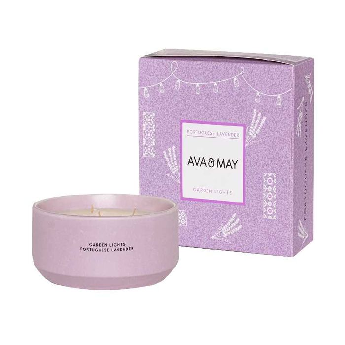 Świeca zapachowa 450g Ava & May - PORTUGUESE LAVENDER