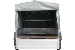 Przyczepka dwuosiowa GARDEN 264/2 KIPP 264x125 stelaż H800 + pokrowiec