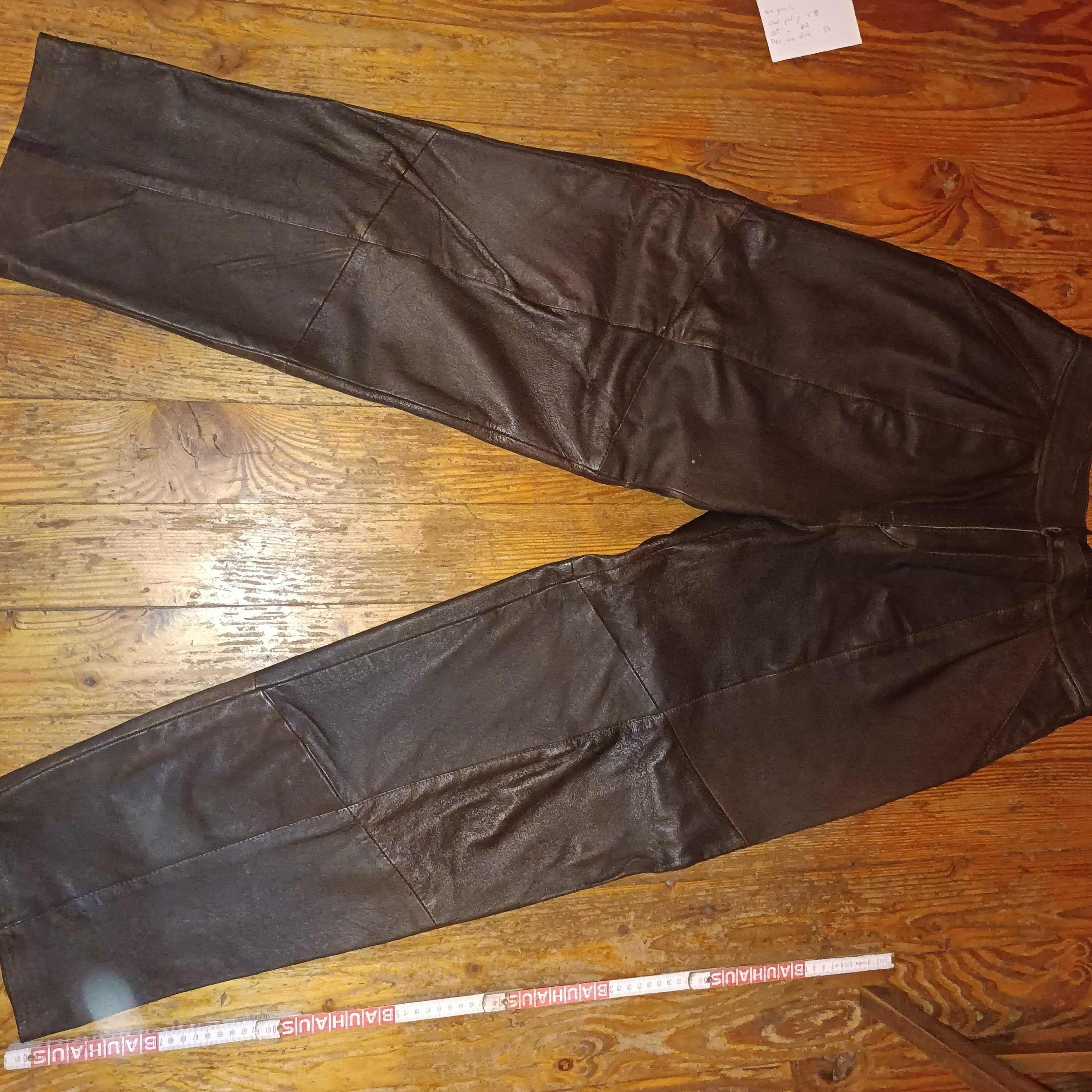 Spodnie skórzane Nowe, r.52 XL