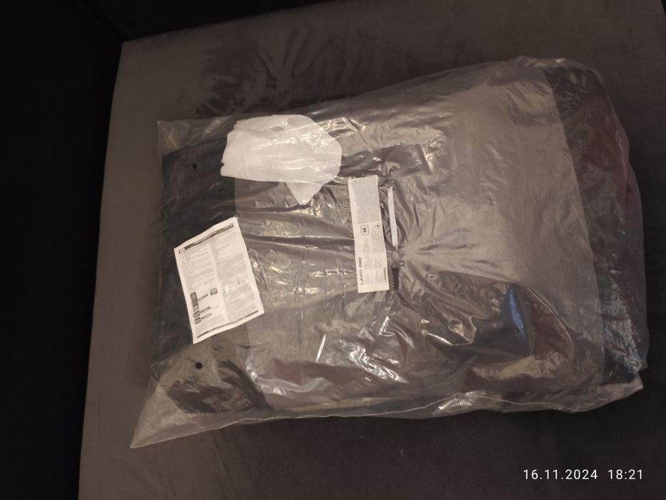 Kurtka zimowa gruba Lahti Pro 3w1 z odpinaną podpinką szaro czarna M