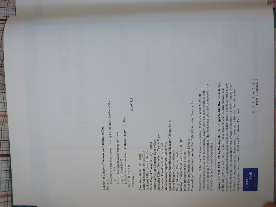 Operations Management 6th Edition Heizer, J. & Render, B.