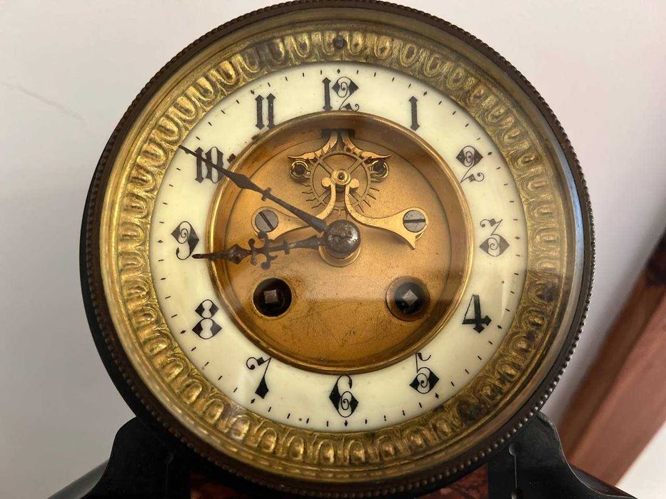 Zegar Brocot czarny marmur