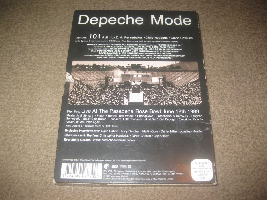 Depeche Mode "101" Edição Especial com 2 DVDs e em Digipack!
