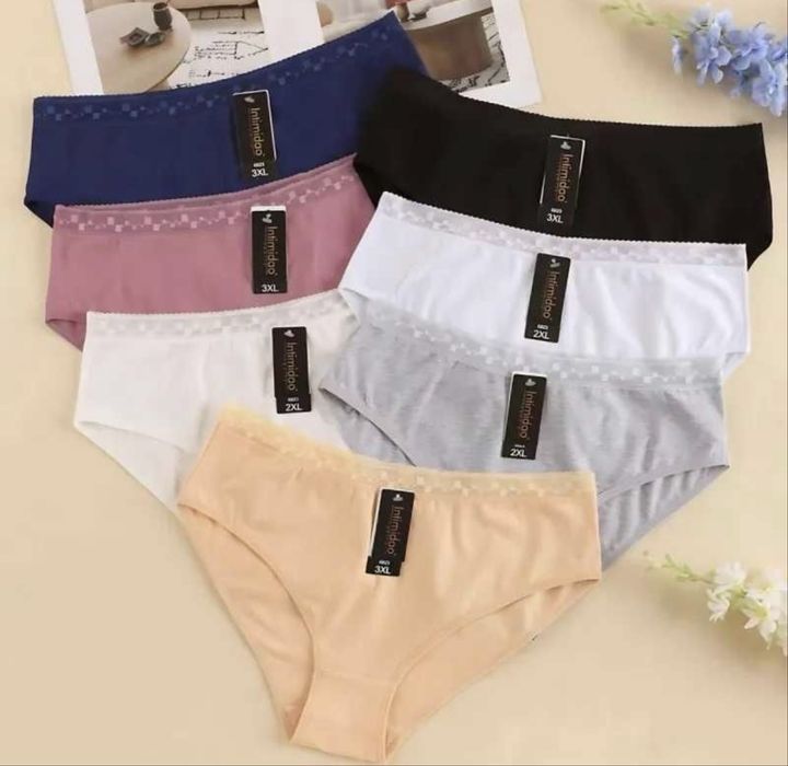 Majtki XXL 44 Klasyczne Bawełniane Figi Damskie 95% bawełna Intimidao