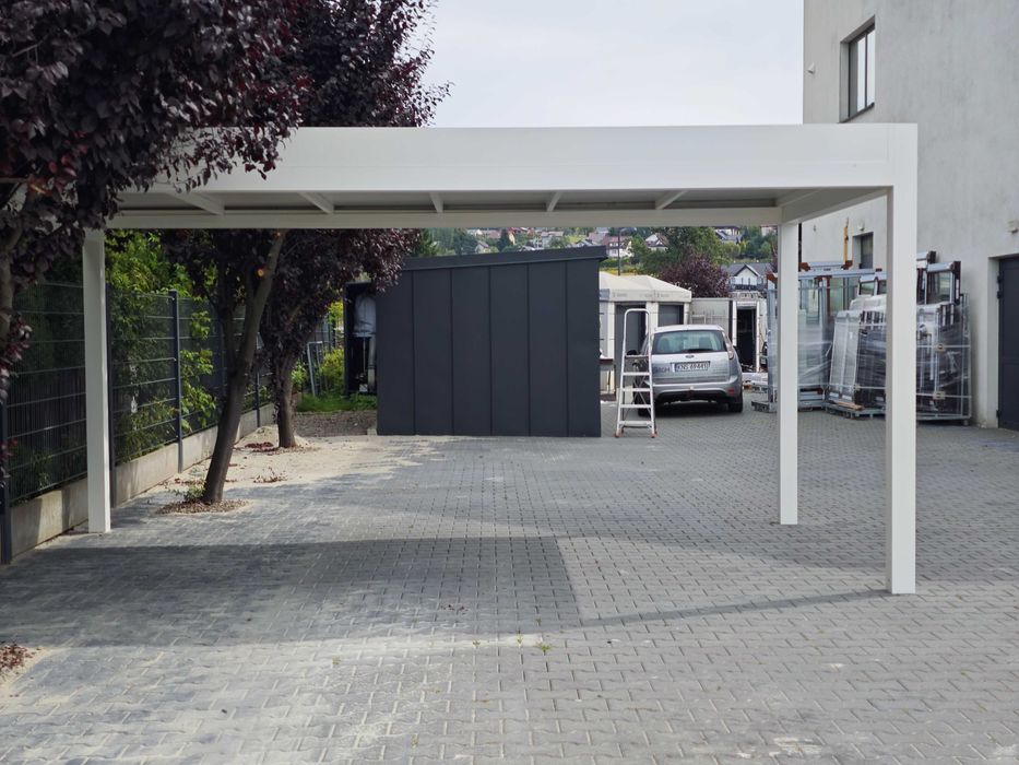 CARPORT aluminiowy pergola masywna. wymiar 5x3m, kolor: RAL9010STR