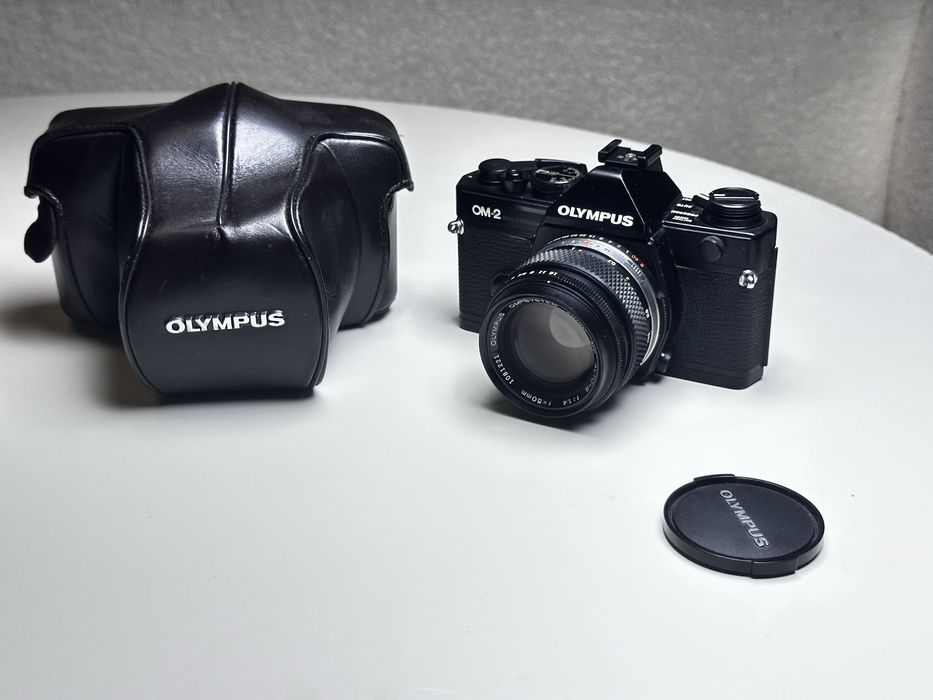 Olympus OM-2 spot program 50mm f1.4 zuiko - stan idealny, analogowy