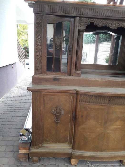 Komoda kredens dębowa 2 częściowa