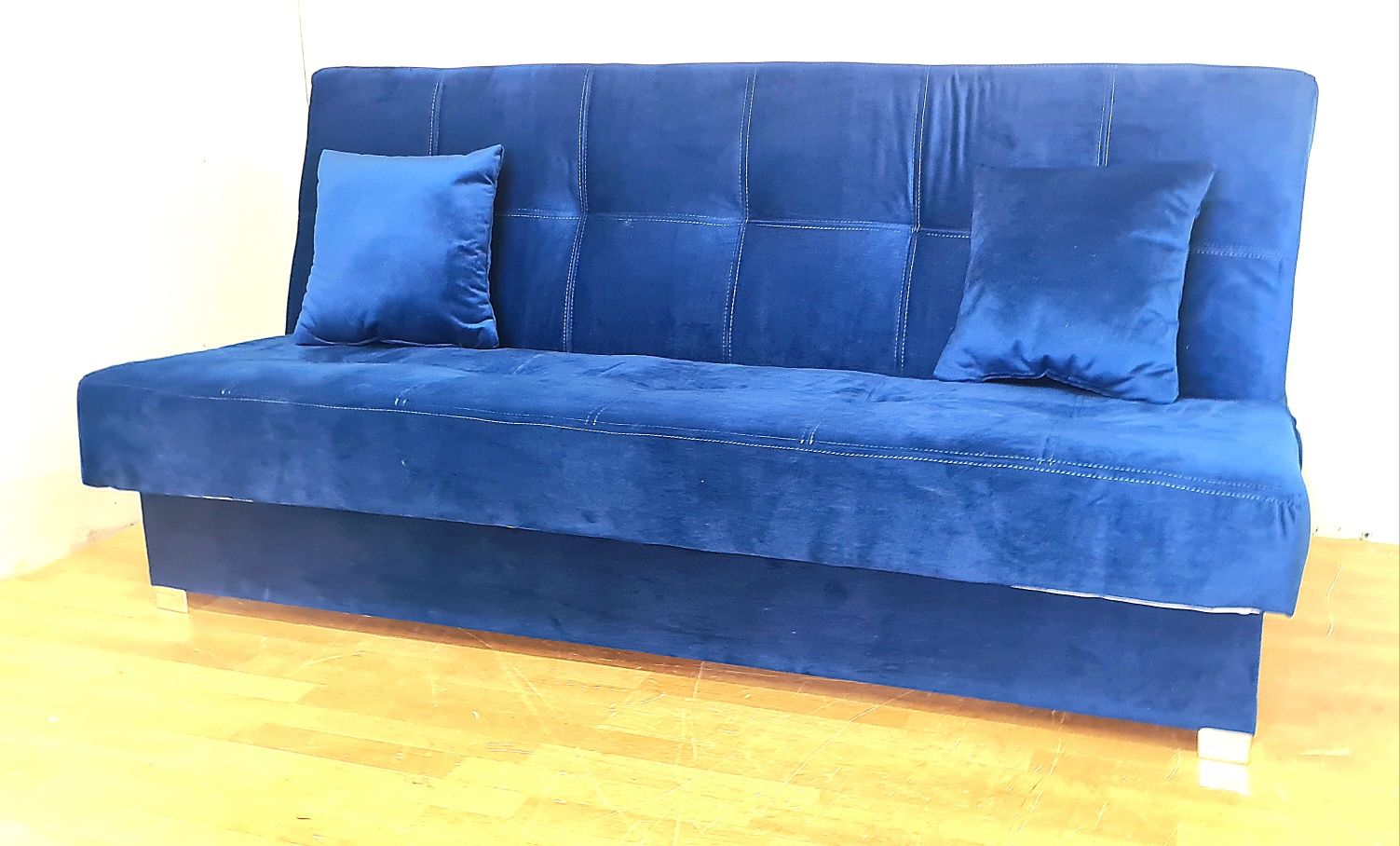 Nowa kanapa sofa funkcja spania wersalka welur plusz  Promocja