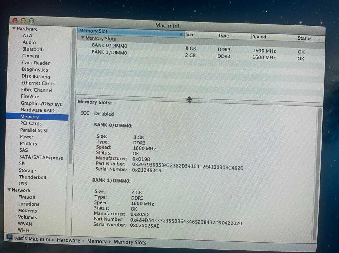 Komputer Apple Mac Mini i5 10GB SSD HD Graphic 4000 WiFi