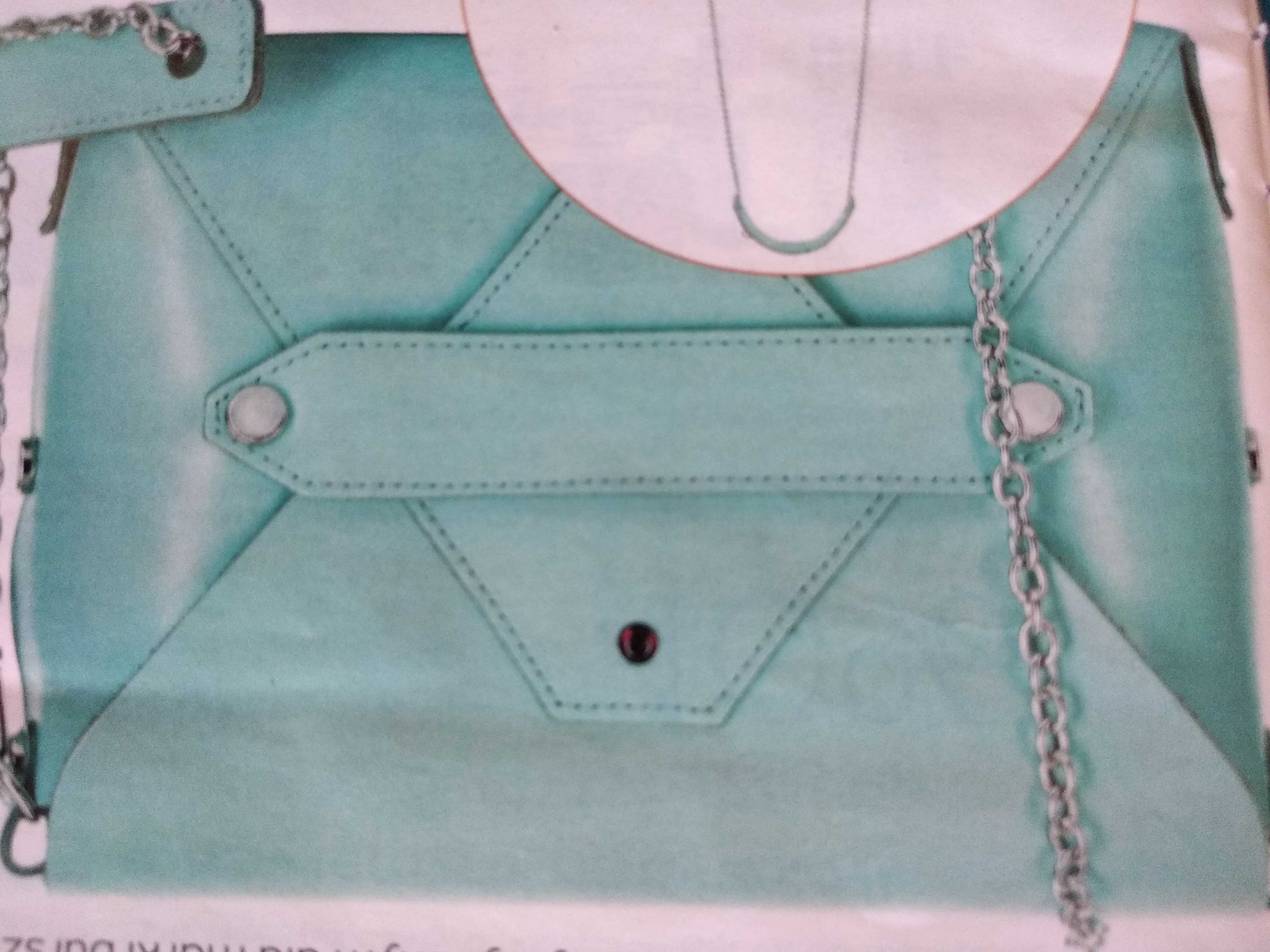 Nowa torebka torba Batycki skóra naturalna lazurowa limitowana