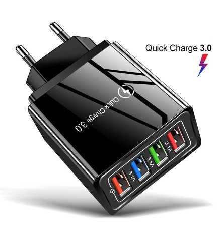 зарядний пристрій 4xUSB Quick Charge 3.0, зарядка, блок живлення