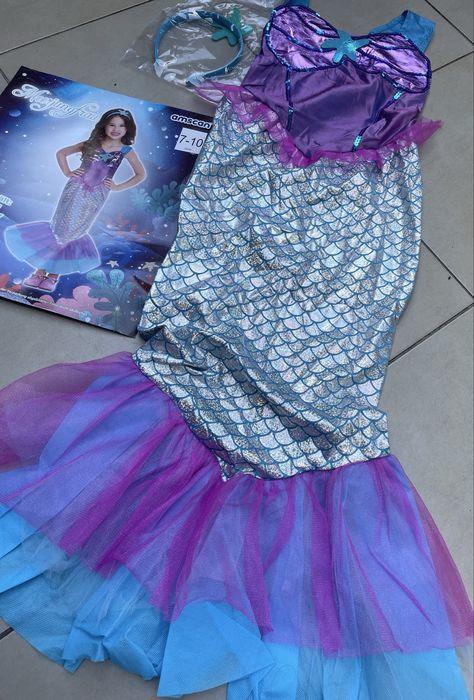 Kostium stroj przebranie roz.7/10 lat Arielka Mala syrenka halloween