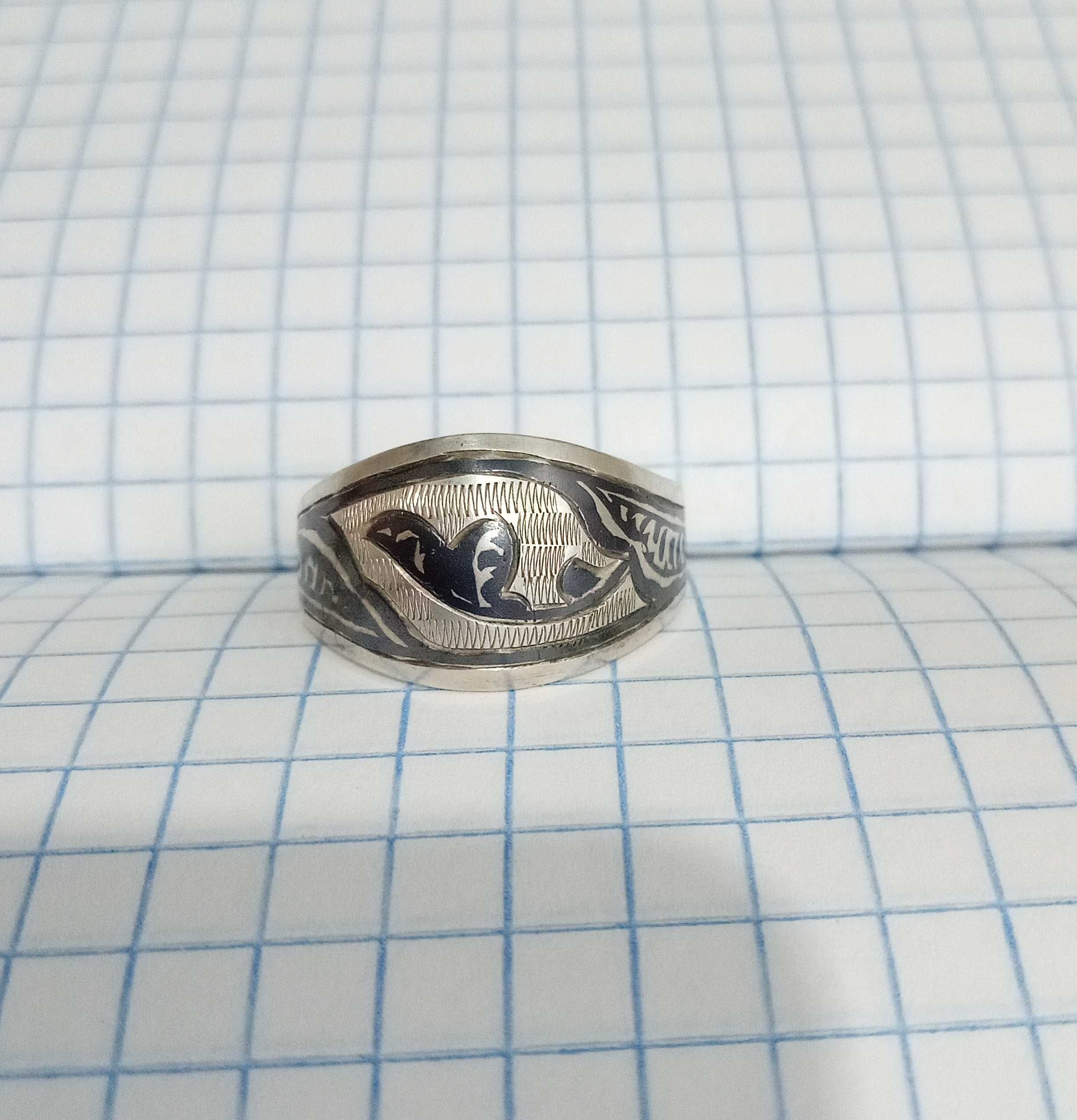 Кільце Кубачі кольцо срібло 875 зірочка Чернь (19,5 р) СССР