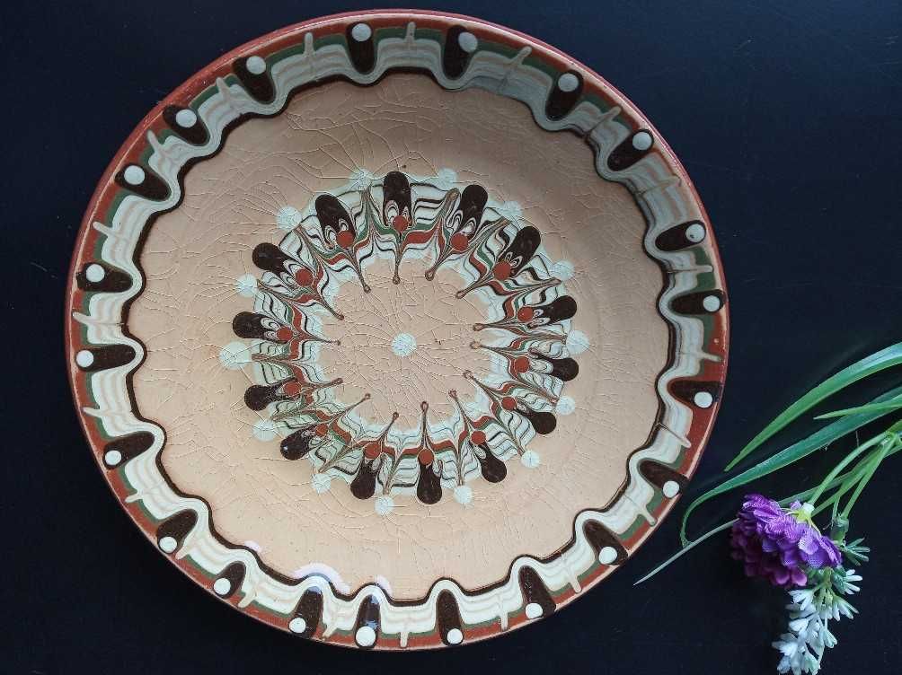 talerzyk dekoracyjny kamionka ceramika PRL