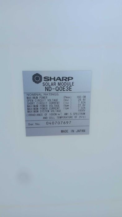 Panele Fotowoltaiczne SHARP Made in Japan