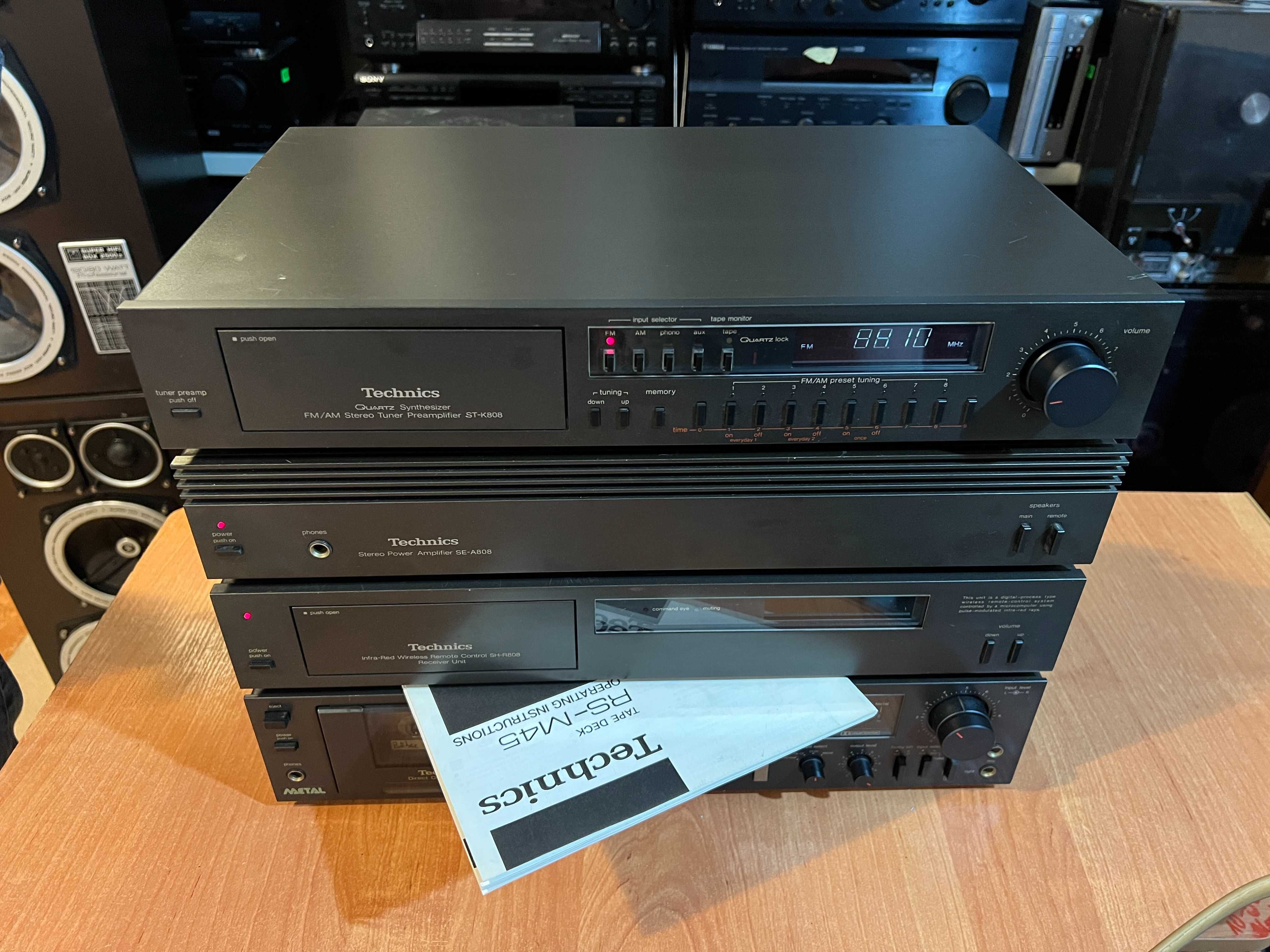 Wieża Technics SE-A808, ST-K808, SH-R808, RS-M45, Audio Room
