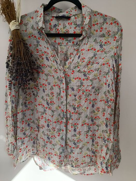 Piękna koszula w kolorowe kwiaty M&S Collection M