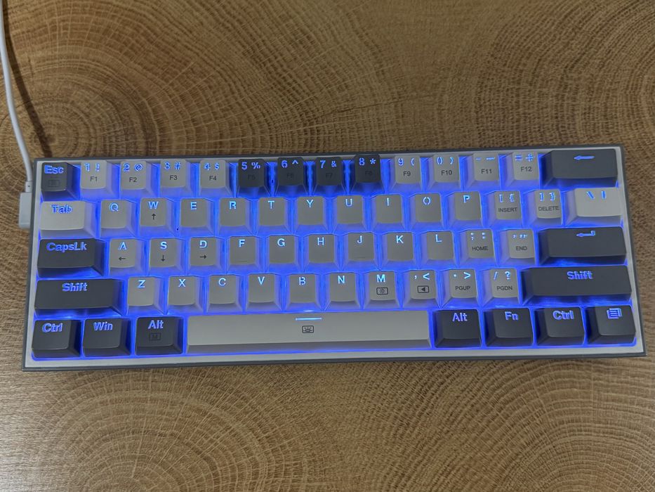 Механічна клавіатура Redragon K617-RGB white/gray
