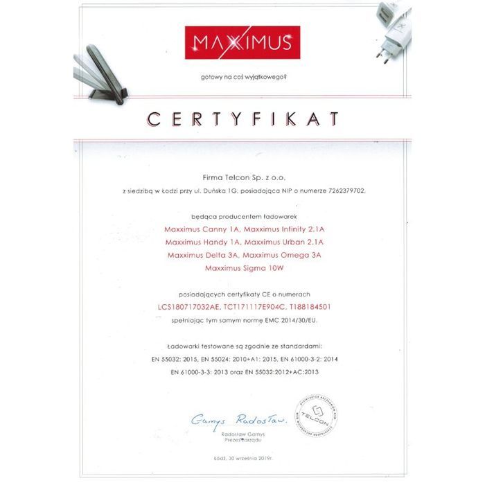 Ładowarka samochodowa Maxximus Canny 1A + Type-C