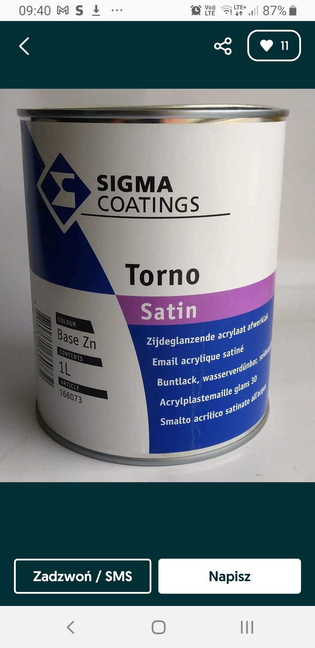 Farba akrylowa do wnetrz Sigma Torno z mieszalnika rozne kolory