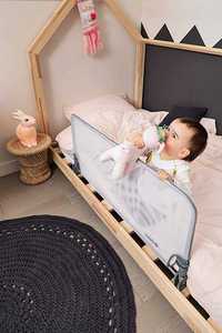 barierka do łóżka dla niemowlaka zabezpieczająca safety 1 st szara