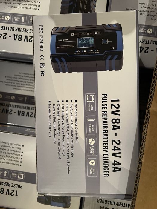 Foxsur Зарядное устройство для автомобильного аккумулятора 6-150Ah