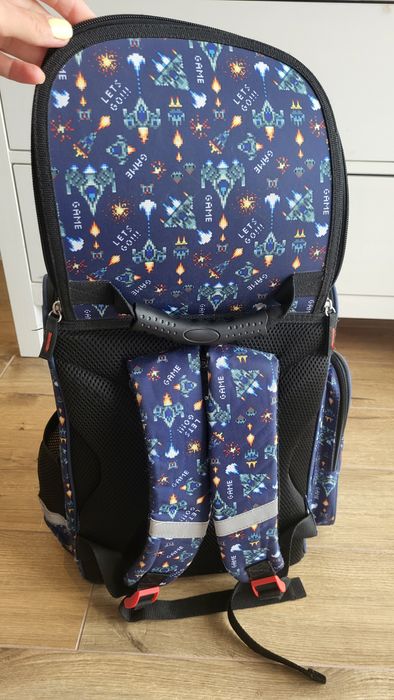 Tornister dla chłopca 1-3 Derform GAME ergonomiczny A4 odblaski kies