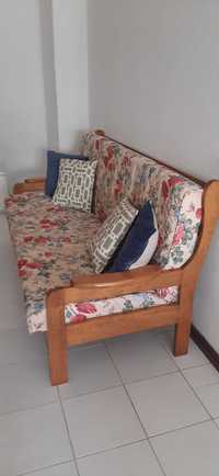Sofa Cama - Estrutura madeira