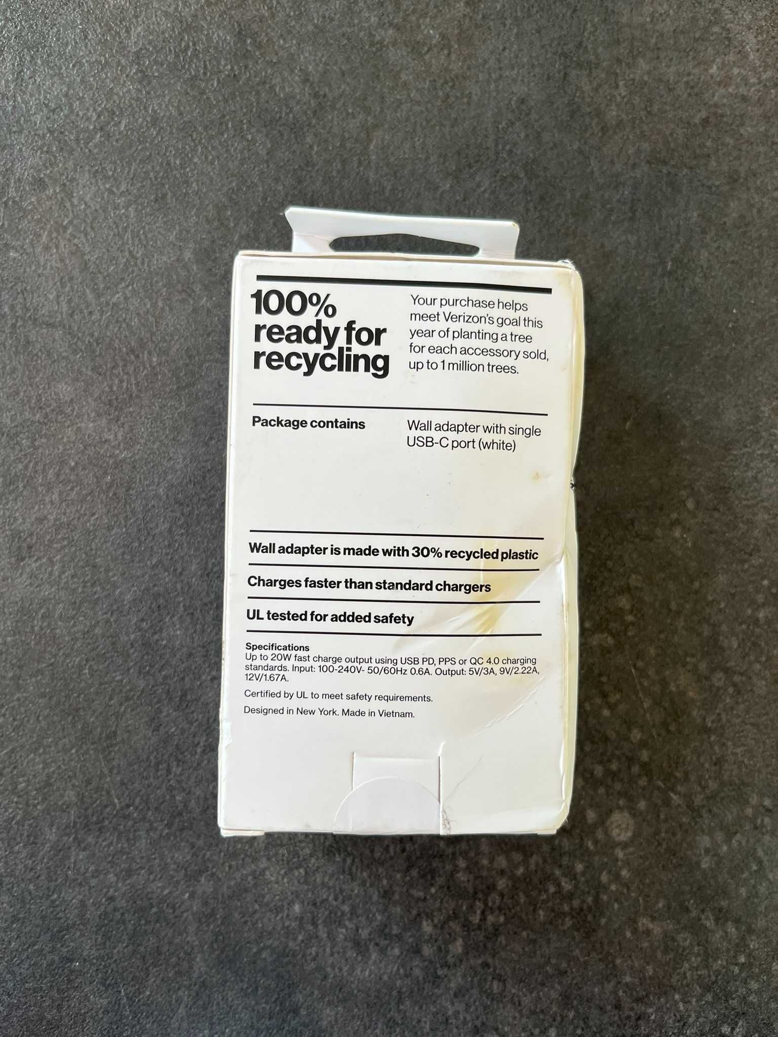 Nowa ładowarka sieciowa Verizon 20W USB-C