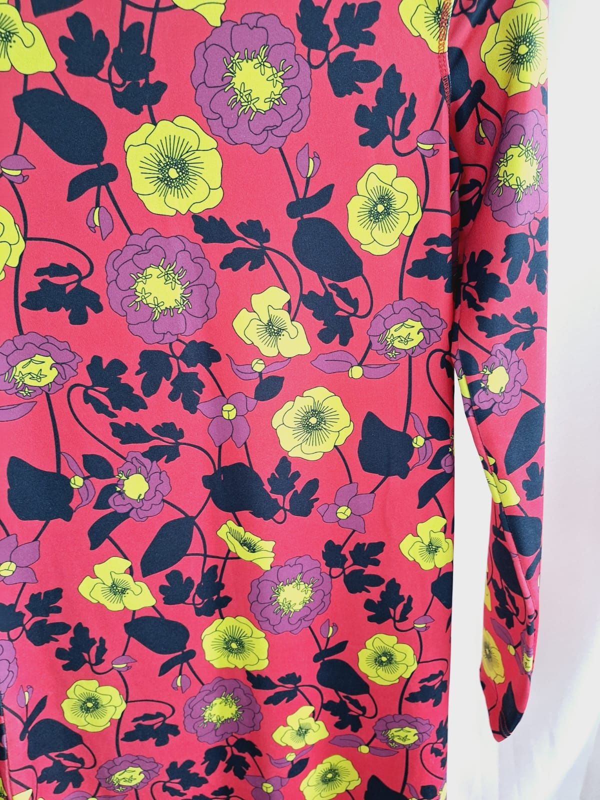 Sukienka midi Zara S 36 obcisła przylegająca kwiaty
