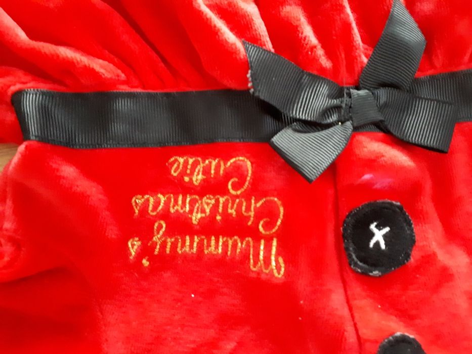 Sukienka Mikołajka strój przebranie mikołajki pomocnik Mikołaja 6-9 74