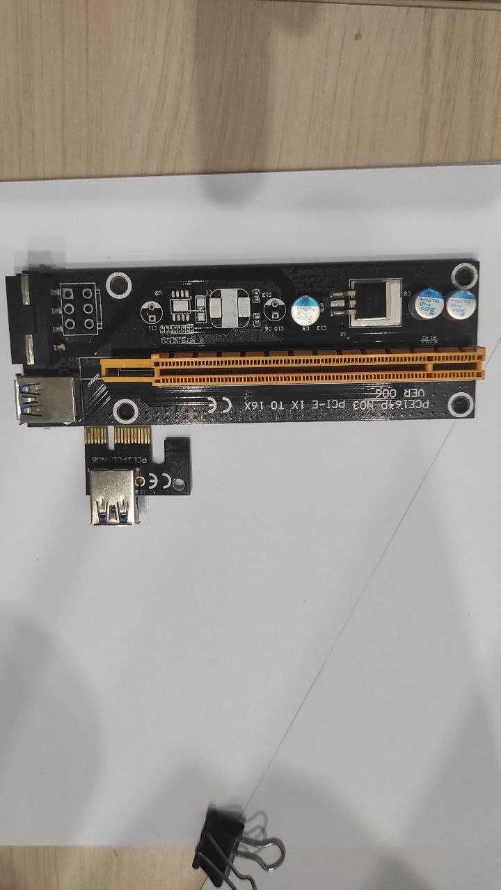райзера Райзер молекс 006 60см USB PCI-E 1x to 16x molex