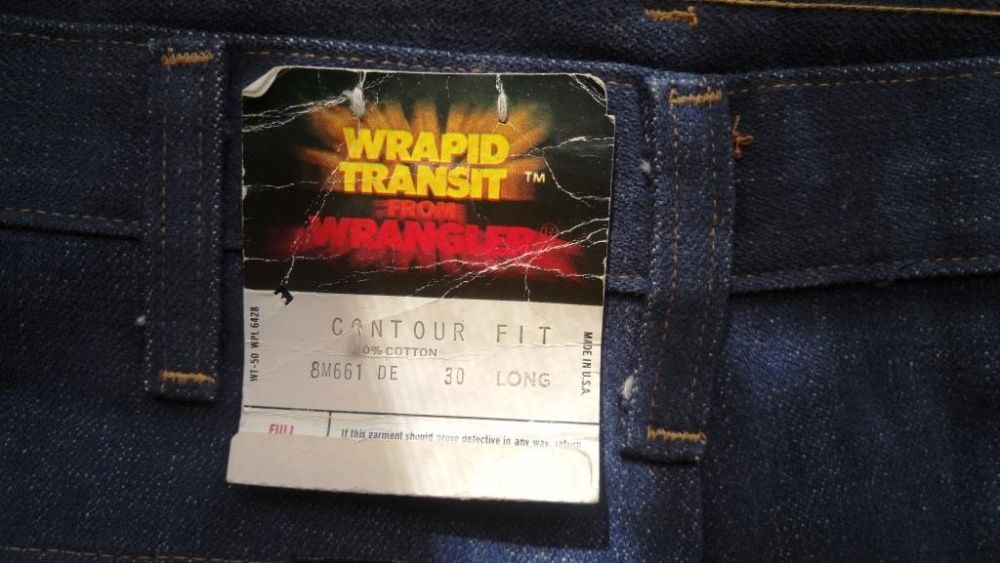 Wrapid Transit by WRANGLER USA 70's Новые винтажные редкие джинсы W30