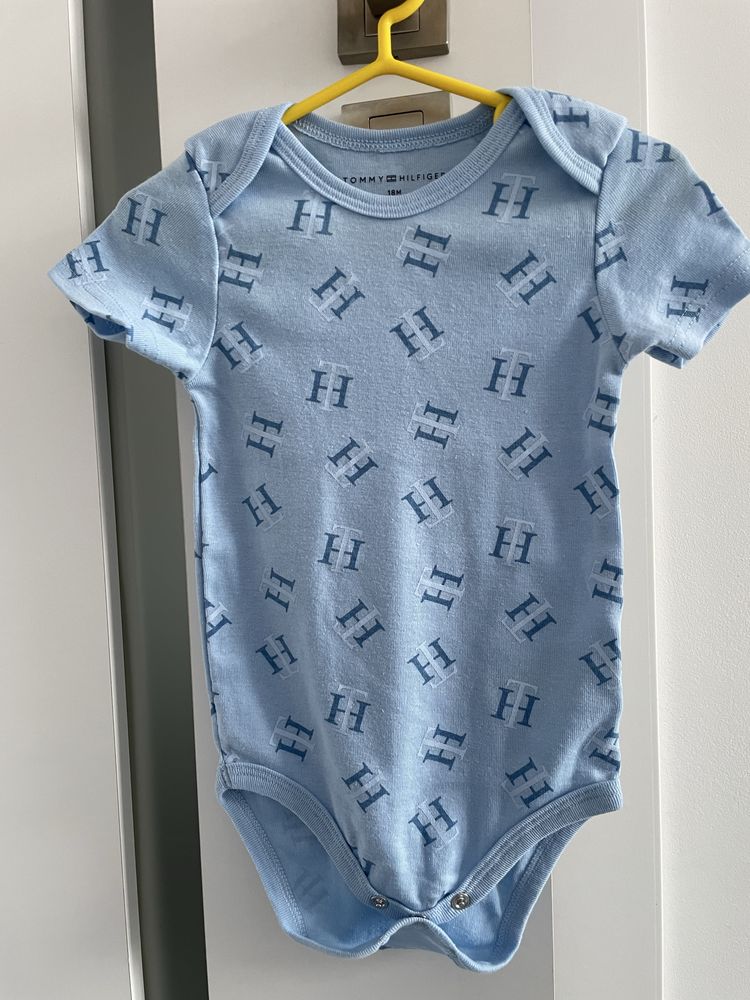 Body chłopięce niemowlęce bawełniane z krótkim rękawem Tommy Hilfiger