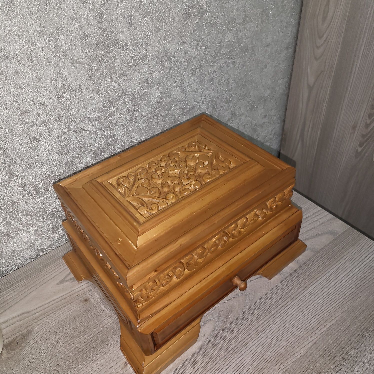 Шкатулка натуральный дуб 35 см
